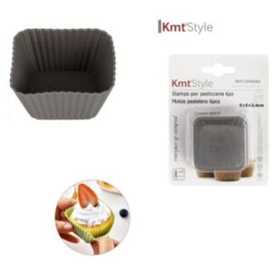 Μίνι τετράγωνες  φόρμες σιλικόνης  6 τμχ  Kmt style 2416082 OEM
