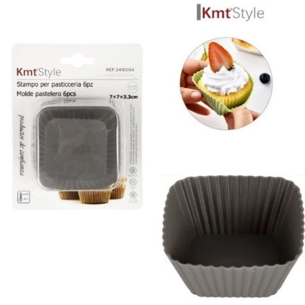 Τετράγωνες  φόρμες σιλικόνης  6 τμχ  Kmt style 2416084 OEM