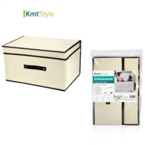 Υφασμάτινο κουτί αποθήκευσης μπεζ 45x30x20cm Kmt style 3283156 OEM