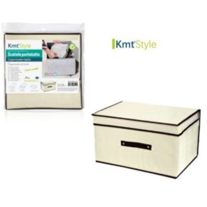 Υφασμάτινο κουτί αποθήκευσης μπεζ 40x40x25cm Kmt style 3283157 OEM