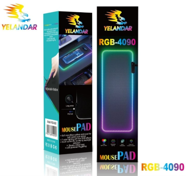 RGB επιφάνεια για ποντίκι παιχνιδιών 40x90cm OEM