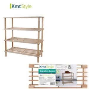 Ξύλινη παπουτσοθήκη με 4 ράφια 62.5x26x67cm Kmt style 5403303 OEM
