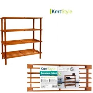 Ξύλινη παπουτσοθήκη με 4 ράφια 62.5x26x67.5cm Kmt style 5403306 OEM