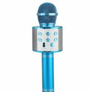 Ασύρματο bluetooth μικρόφωνο με ενσωματωμένο ηχείο και καραόκε μπλε WS-858 OEM