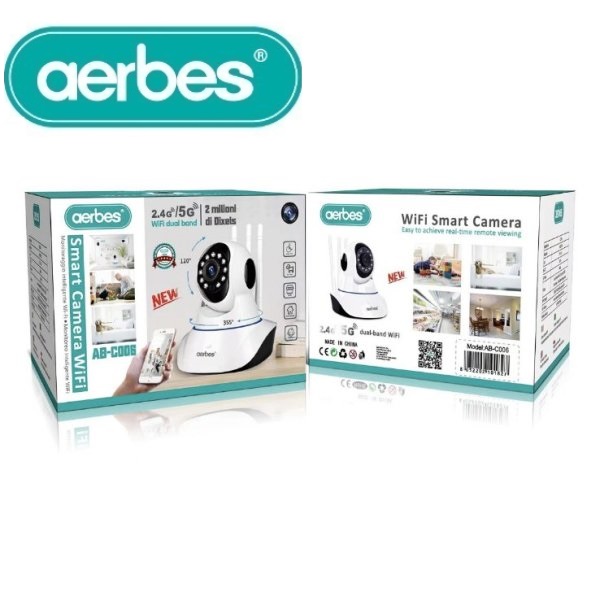 Ασύρματη επαναφορτιζόμενη κάμερα WiFi 2.4G/5G AB-C006 AERBES Aerbes
