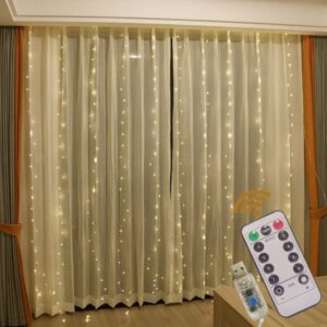 Φωτάκια – κουρτίνα σε χάλκινο σύρμα LED λευκό ζεστό USB 3x2m AB-CL01-1 AERBES Aerbes