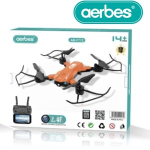 Drone με δομή 4 αξόνων και τηλεχειριστήριο πορτοκαλί AB-F712 AERBES 8123 Aerbes