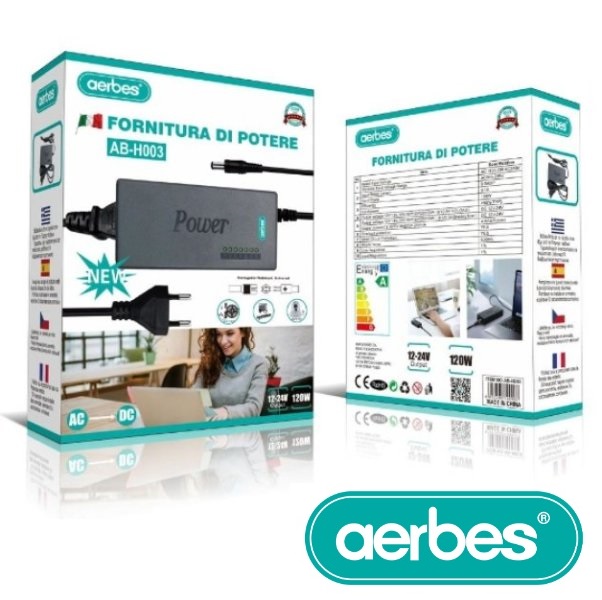 Τροφοδοτικό ρεύματος AC/DC 120W  12-24V AB-H003 AERBES Aerbes