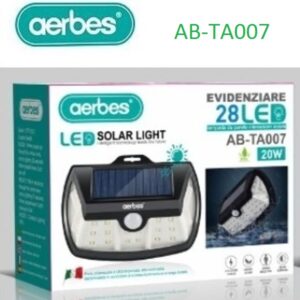 Επαναφορτιζόμενο ηλιακό φως τοίχου 28 LED με ανιχνευτή κίνησης 20W AB-TA007 aerbes Aerbes