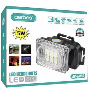 Επαναφορτιζόμενος φακός κεφαλής LED  5W μαύρος AB-Z1000 Aerbes Aerbes