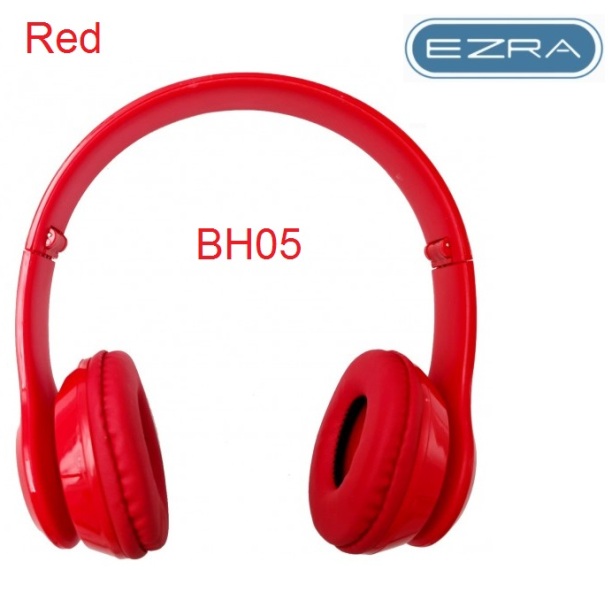 Ενσύρματα ακουστικά handsfree με μικρόφωνο κόκκινα BH05 EZRA EZRA