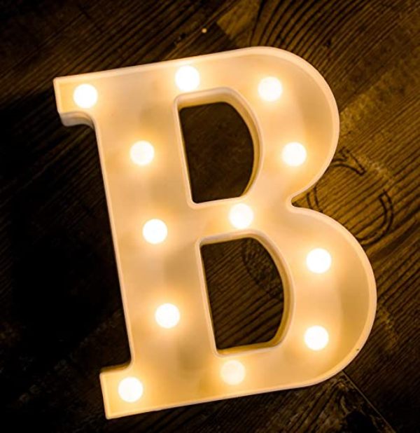 Γράμμα LED μπαταρίας  B 22cm OEM