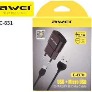 Φορτιστής με καλώδιο φόρτισης micro USB C-831 AWEI AWEI