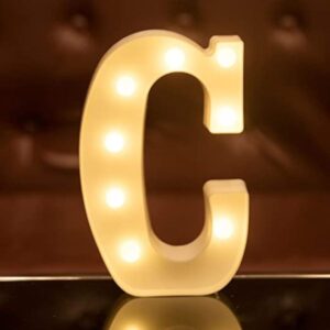 Γράμμα LED μπαταρίας  C 22cm OEM