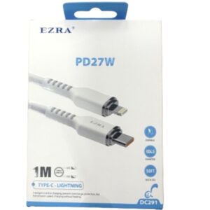 Καλώδιο ταχείας φόρτισης TYPE-C  σε Lightning  λευκό PD27W DC291 EZRA EZRA