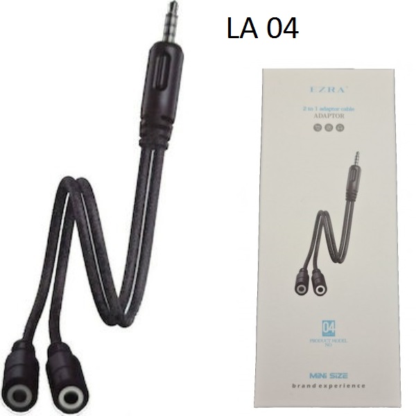Αντάπτορας ήχου 2 Jack 3.5mm θηλυκά σε 1 Jack 3.5mm αρσενικό LA04 EZRA EZRA