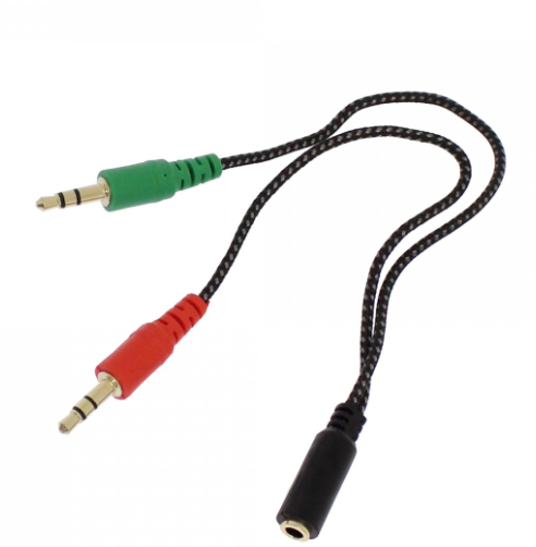2σε1 στέρεο splitter ήχου 2 x 3.5mm jack αρσενικά σε 3.5mm jack θηλυκό  FO-S036 FOYU OEM