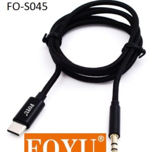 Αντάπτορας  ήχου USB Type-C σε Audio Jack 3.5mm αρσενικό μαύρο FO-S045 FOYU OEM