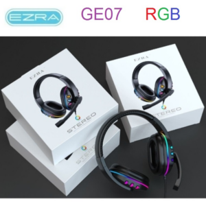 Ακουστικά κεφαλής Gaming 3.5mm με μικρόφωνο και φώτα RGB GE07 EZRA EZRA