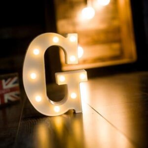 Γράμμα LED μπαταρίας  G 22cm OEM