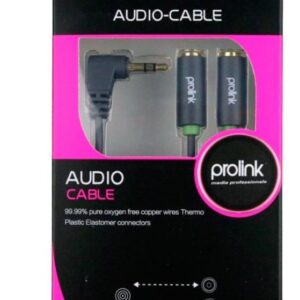 Καλώδιο ήχου 3.5mm stereo αρσενικό 2x3.5mm stereo θηλυκό HMM155L-0020 prolink