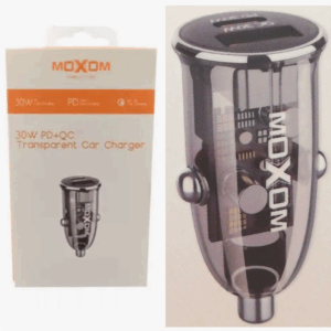 Διαφανής φορτιστής αυτοκινήτου USB-A Type-C LX-VC803 MOXOM Moxom