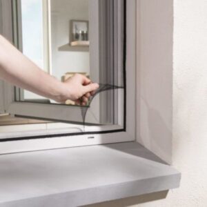 Σίτα εντόμων παραθύρου με αυτοκόλλητο Velcro 150x220cm μαύρο OEM