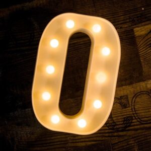 Γράμμα LED μπαταρίας  O 22cm OEM