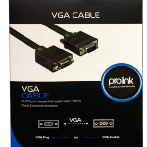 Καλώδιο σύνδεσης VGA αρσενικό VGA θηλυκό PB462-0300 prolink