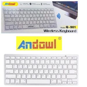 Ασύρματο πληκτρολόγιο λευκό Bluetooth Q-901 ANDOWL Andowl