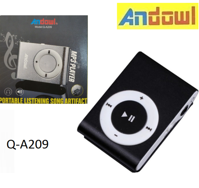 Επαναφορτιζόμενο MP3 player μαύρο Q-A209 ANDOWL Andowl