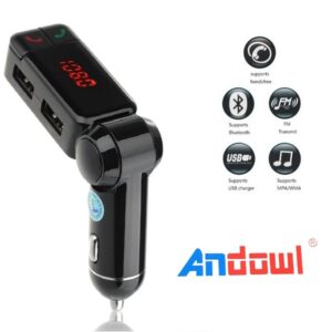 Πομπός φορτιστής αναπτήρα αυτοκινήτου FM, MP3, Bluetooth ANDOWL Q-B75 Andowl