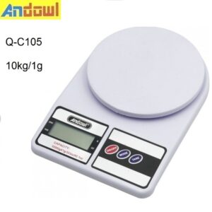 Ψηφιακή ζυγαριά κουζίνας 10 kg/1g λευκή Q-C105 ANDOWL Andowl