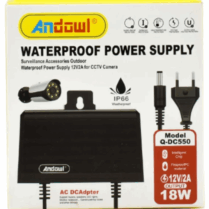 Τροφοδοτικό καμερών CCTV 12V 2A 18W μαύρο Q-DC550 ANDOWL Andowl
