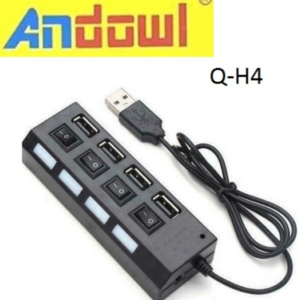 USB 2.0 HUB 4 θύρες με διακόπτες Q-H4 ANDOWL 0415 Andowl