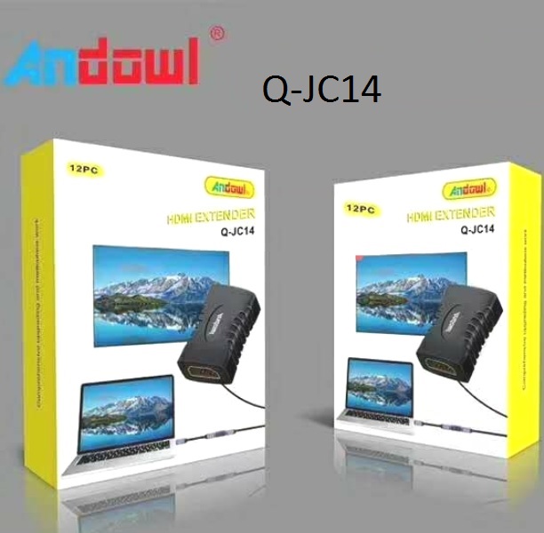 HDMI προσαρμογέας επέκτασης καλωδίου θηλυκό σε θηλυκό Q-JC14 ANDOWL- 12 τεμάχια Andowl
