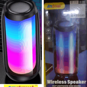Επαναφορτιζόμενο φορητό ασύρματο ηχείο Bluetooth 360° φωτός Q-YX6680 ANDOWL Andowl