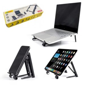 Πτυσσόμενη βάση Tablet, laptop, τηλεφώνου μαύρη Q-ZJ009 ANDOWL Andowl