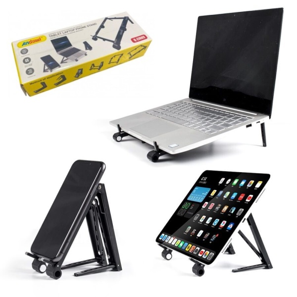 Πτυσσόμενη βάση Tablet, laptop, τηλεφώνου μαύρη Q-ZJ009 ANDOWL Andowl