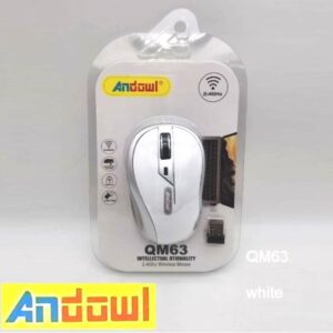 Μίνι ασύρματο ποντίκι 2.4Ghz λευκό QM63 ANDOWL Andowl
