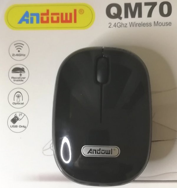 Μίνι ασύρματο οπτικό ποντίκι 2,4 Ghz μαύρο QM70 ANDOWL Andowl