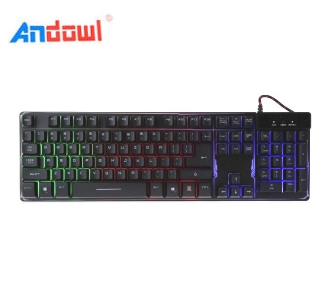 Πληκτρολόγιο gaming με οπίσθιο φωτισμό LED Andowl Q801 Andowl