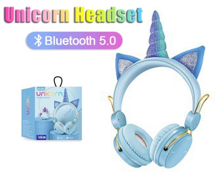 Γαλάζια ασύρματα ακουστικά μονόκερος Bluetooth OEM