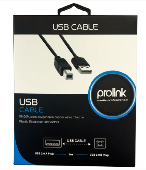 Καλώδιο USB 2.0A USB 2.0B  PB466-0500 prolink
