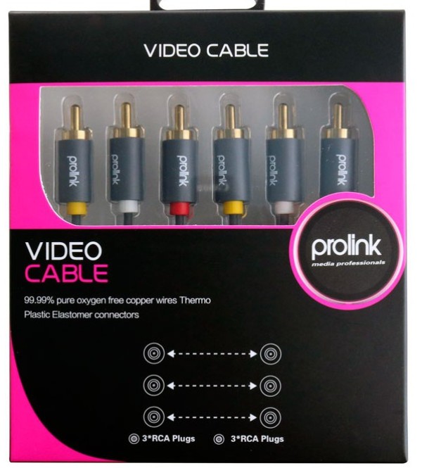 Καλώδιο βίντεο 3RCA αρσενικό σε 3 RCA αρσενικό  PB247-0150 prolink