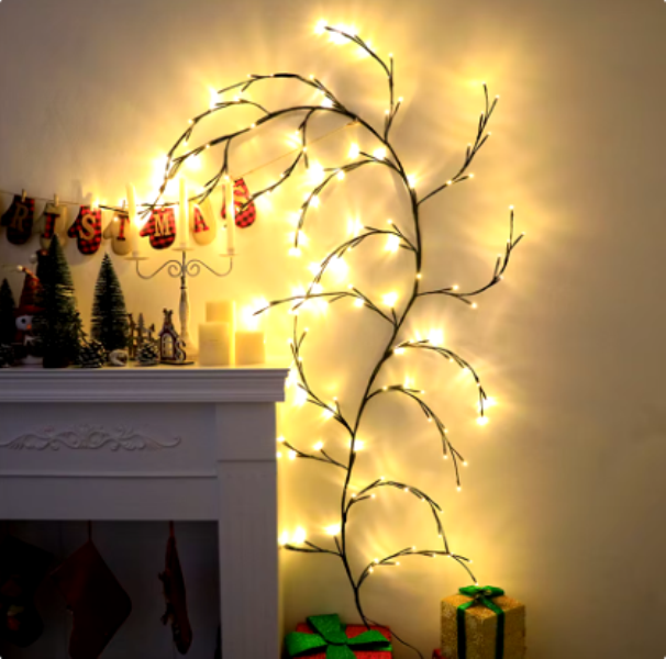 Φωτεινό κλαδί αμπέλου 96 LED USB λευκό ζεστό  00268 OEM