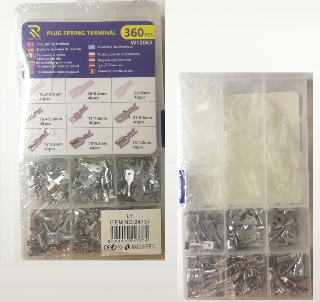Ακροδέκτες βύσματος σετ 360 τεμάχια W12063 RCHANG OEM