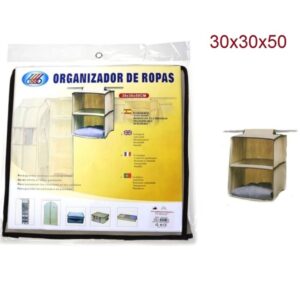 Κρεμαστή θήκη ρούχων ντουλάπας με 2 ράφια 30x30x50 8123 OEM