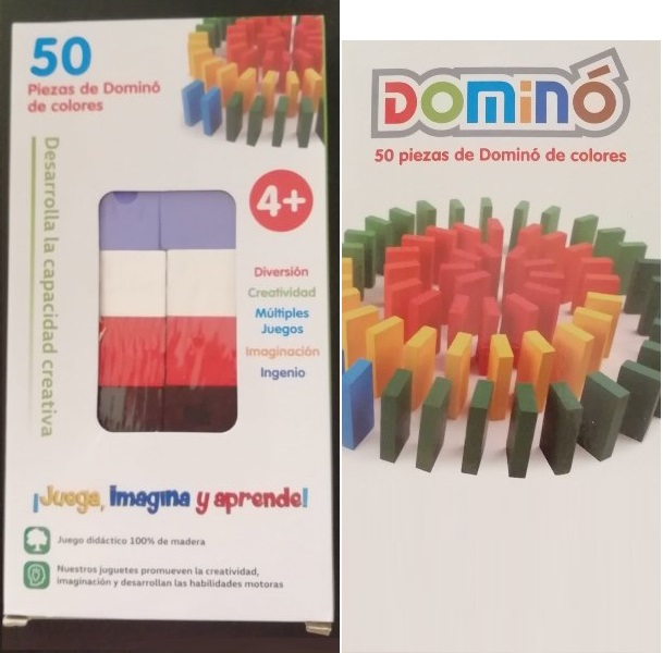 Πολύχρωμα ξύλινα ντόμινο 50τμχ 223-36-4 OEM