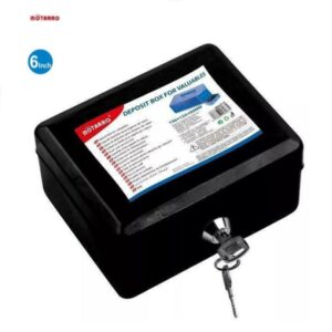 Μεταλλικό κουτί ταμείου 150x120x80mm, Μαύρο OEM
